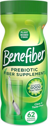 Benefiber Daily Prebiotic Fiber Supplement Powder for Digestive Health, Daily Fiber Powder, Unflavored - 62 Servings (8.7 Ounces) in Kuwait