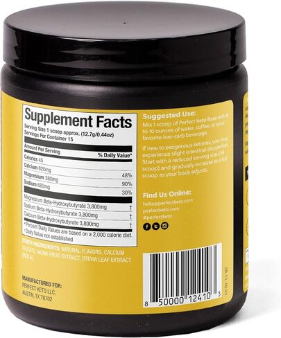 مسحوق الكيتون الكامل المثالي ، أملاح BHB لدعم الكيتوزية وصيام الصيام ، الشوارد للترطيب ، الطاقة الخالية من الكافيين ، الشوكولاتة ، 8.57 أوقية in Kuwait