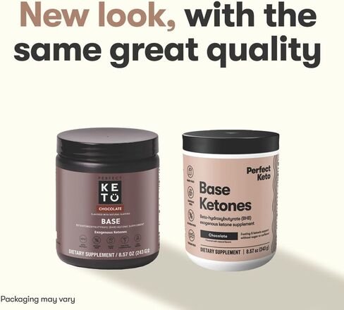 Perfect Keto Exogenous Ketones Powder, BHB Salts for Ketosis & Fasting Support, Electrolytes for Hydration, Caffeine Free Energy, Chocolate, 8.57 oz in Kuwait