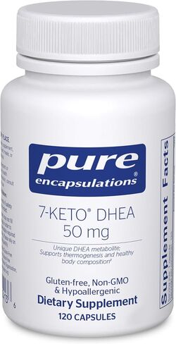مغلفات نقية 7-Keto DHEA 50 ملغ | مكملات مستقلب DHEA الفريدة لدعم التكوين الحراري وتكوين الجسم الصحي* | 60 كبسولات in Saudi Arabia
