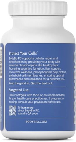 Podybio PC - الفوسفاتيديل كولين لصحة الدماغ ، الوضوح العقلي ، الوظيفة المعرفية ، الإصلاح الخلوي والشيخوخة الصحية ، ملحق مركب الفسفوليبيد للتخلص من السموم اليومية اللطيفة in Kuwait
