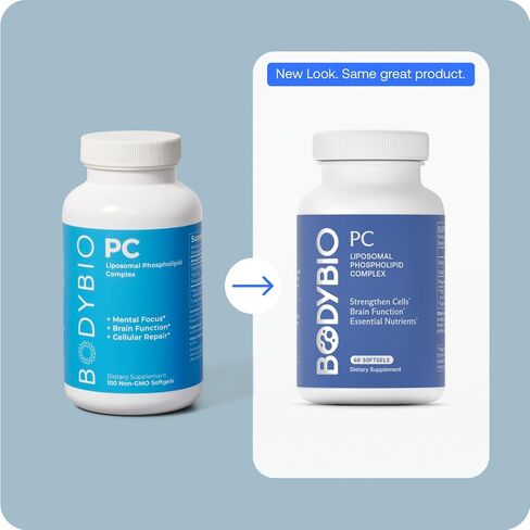 Podybio PC - الفوسفاتيديل كولين لصحة الدماغ ، الوضوح العقلي ، الوظيفة المعرفية ، الإصلاح الخلوي والشيخوخة الصحية ، ملحق مركب الفسفوليبيد للتخلص من السموم اليومية اللطيفة in Kuwait