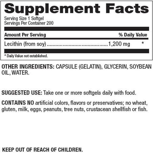 Natural Nutra Soy Lecithin 1200 mg المكمل الغذائي - وظيفة الدماغ ، صحة الكبد ، صحة الثدي Hepls ، مكملات تعزيز الذاكرة - خالية من الغلوتين ، خالية من BPA ، 100 ناعمة في زجاجات زجاجية قابلة لإعادة التدوير in Saudi Arabia