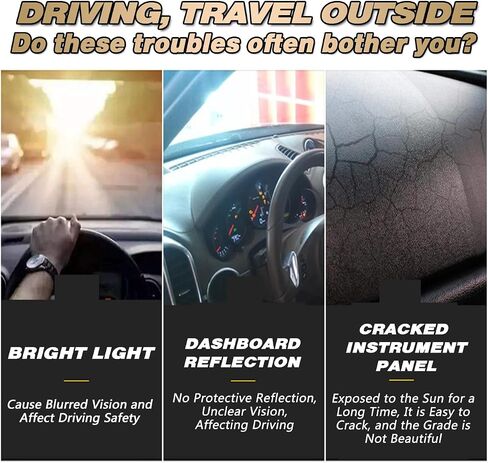 Car Dash Covers Fit for 2013 2014 2015 2016 2017 Honda Accord Flannel Nonslip Dashboard Cover Board Mat Sunshade No-Glare and Slip Pad Carpet Sunshield Protector - Color Grey in Saudi Arabia