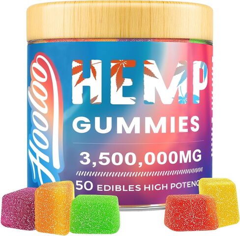 Hooloo Homp Gummies للبالغين ، 6 نكهات الفواكه لوقت النوم العميق ، والاسترخاء ، والفيتامينات المملوءة القنب ، وأوميغا 3 ، مصنوعة في الولايات المتحدة الأمريكية in Kuwait