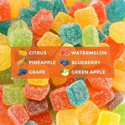 Hooloo Homp Gummies للبالغين ، 6 نكهات الفواكه لوقت النوم العميق ، والاسترخاء ، والفيتامينات المملوءة القنب ، وأوميغا 3 ، مصنوعة في الولايات المتحدة الأمريكية in Kuwait