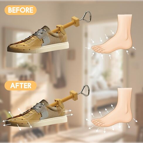 eachway Shoe Stretcher Women and Men,Premium Shoe Expander Widener Adjustable Length & Width for Wide Feet in Kuwait