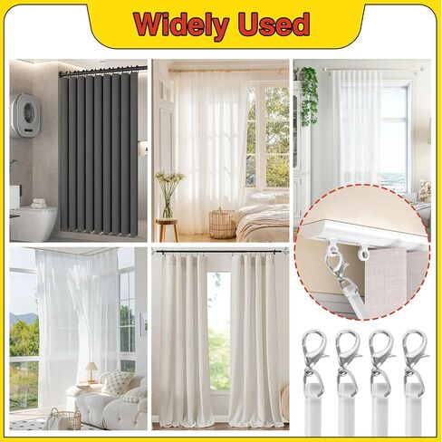 Curtain Pull Wand,30 Inches Acrylic Clear Curtain Rod with Hook Ideal for High Hanging Curtain Opening-Closing(Clear, 2pcs) in Kuwait