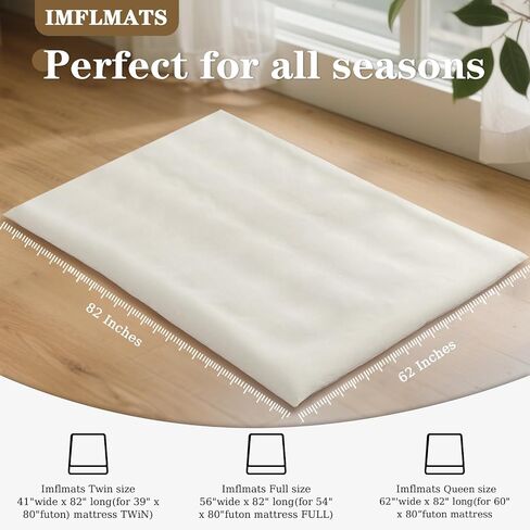 Zippered Japanese Floor Futon Mattress Cover Full Size 82" L x 56" W Foldable Floor Mattress Washable Tatami Mattress Cover Black in Saudi Arabia