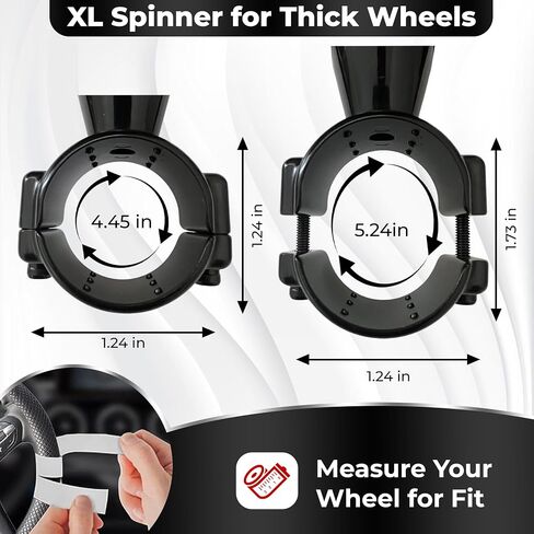 BL Steering Wheel Knob Spinner - Universal Non -Slip Fit و ABS & Premium Silicone Finish Knob مع محمل كرة معدنية - مثالية للسيارات والشاحنات والقوارب (Gold كبيرة) in Kuwait