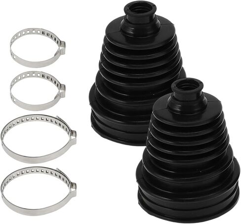 ACROPIX 2PCS CV BOON مع 4 مشابك من الفولاذ المقاوم للصدأ ، ومطاط السيليكون أسود CV AXLE REALL KIT مفصل السرعة الثابت in Kuwait