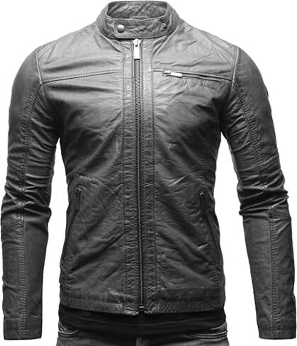 Timeless Sheepskin Suede Real Leather Jacket with Modern Touches - BK-2337 in Saudi Arabia