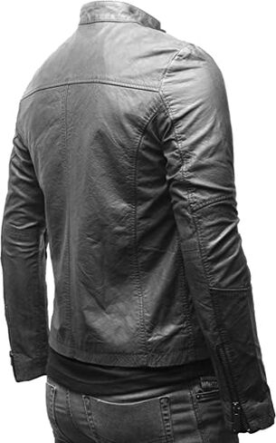 Timeless Sheepskin Suede Real Leather Jacket with Modern Touches - BK-2337 in Saudi Arabia