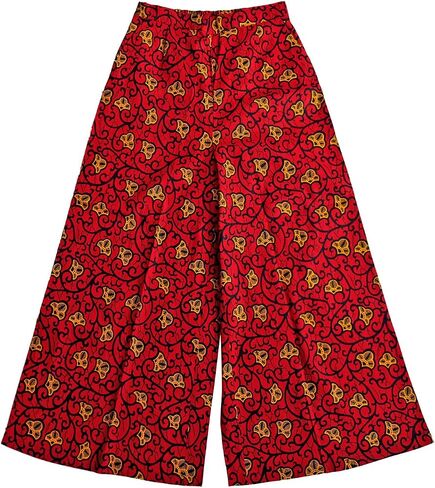 SEA&ALP African Print Pants for Women Plus Size Wide Leg Ankara Trousers Loose Kente Dashiki Pants Baggy Clothes Attire in Kuwait