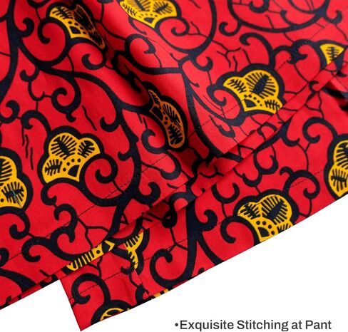 SEA&ALP African Print Pants for Women Plus Size Wide Leg Ankara Trousers Loose Kente Dashiki Pants Baggy Clothes Attire in Kuwait