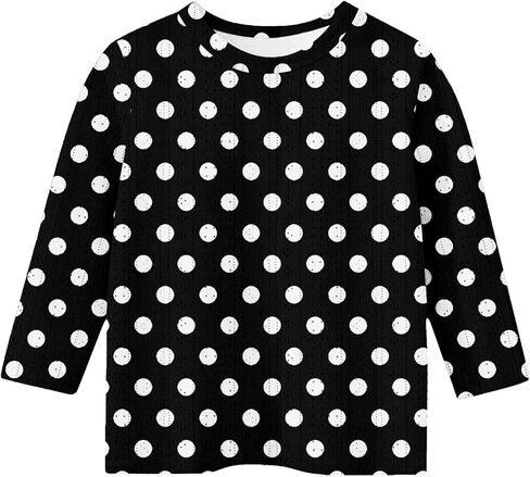 Cute Tops for Teen Girls Flowy 3/4 Sleeve Round Neck Graphic Blouses Oversized Tops Summer Kids Clothes in Saudi Arabia