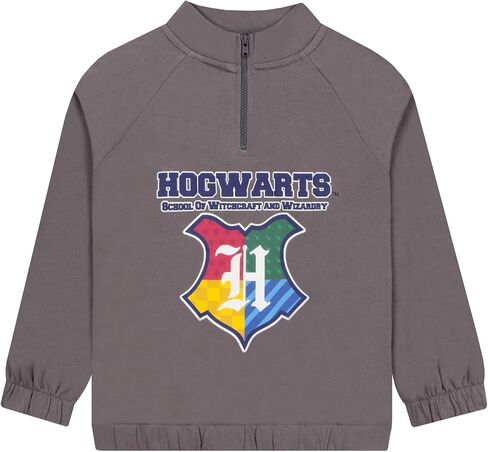 Harry Potter Sweater With Zip, Hogwarts Kids Jumper, Boys Sweater With Quarter Zip, Cotton Boys Clothes in Saudi Arabia