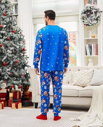 عائلة باو باترول مطابقة بيجامات عيد الميلاد للعطلات الأم و ME CARON PRINT PJS مريحة للأطفال والكبار in Saudi Arabia