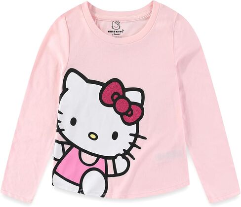 Hello Kitty Sanrio Girls Shirt Long Sleeve Thirt and Corduroy Skirt for Big Kids in Saudi Arabia