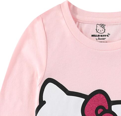 Hello Kitty Sanrio Girls Shirt Long Sleeve Thirt and Corduroy Skirt for Big Kids in Saudi Arabia