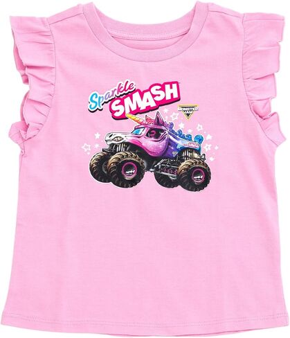 Monster Jam Girls Tank Top, Satin Skirt and Bag 3 Piece Outfit Set Toddler to Big Kid Sparkle Smash in Saudi Arabia