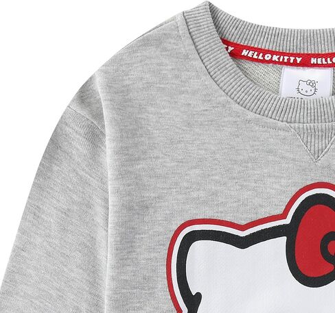 Hello Kitty Sanrio Girls French Terry Sweatshirt و Skort Skirt 2 قطعة للأطفال الكبار in Saudi Arabia