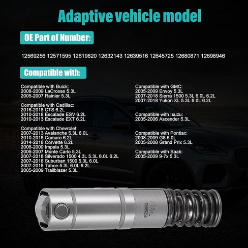 (أجزاء OEM) 4pcs 12569256 إدارة الوقود النشط (AFM) DOD Valve Lifter لعام 2005-2018 CHEVY Avalanche Camaro Corvette Silverado Suilfurban Tahoe Trailblazer 4.3L 5.3L 6.0L 6.2L ، استبدل 12645725 in Saudi Arabia