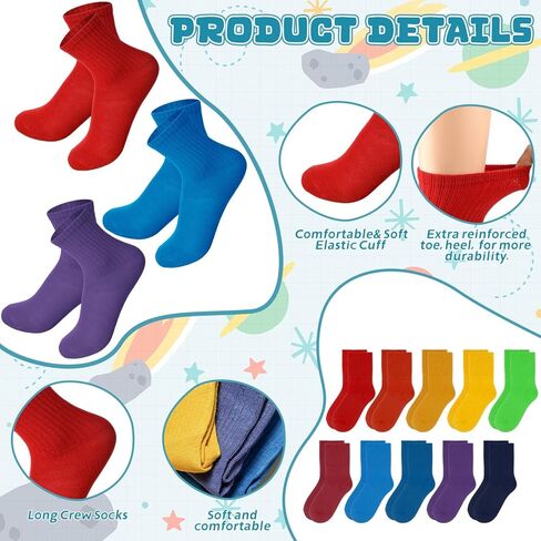 Coume 50 Pairs Girl Socks Bulk for Kids 6-8 Years Colorful Long Toddler Sock for Kids Boys Little Girl Children Birthday Christmas Winter Gifts in Saudi Arabia