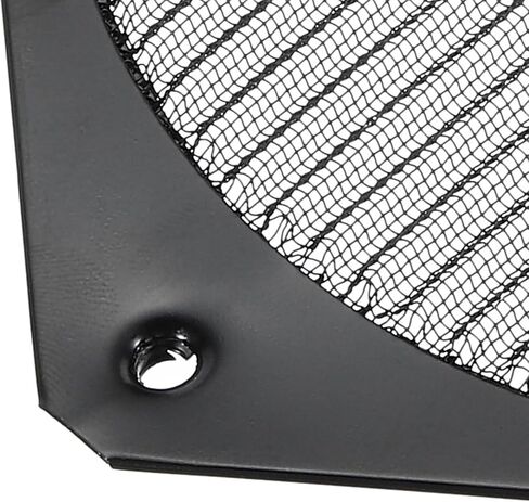 PATIKIL 150mm Computer Fan Filter Grill with Screws, 2 Pack Aluminum Frame with Stainless Steel Mesh Dustproof Case Cover for Computer, Ventilator, Black in Saudi Arabia