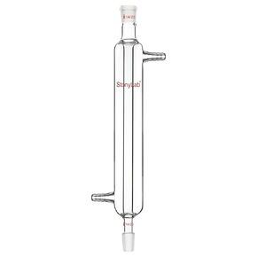stonylab Liebig Condenser, Borosilicate Glass Liebig Condenser with 14/20 Joint 200 mm Jacket Length Lab Glass Condenser