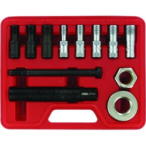 OEMTOOLS 27144 Harmonic Balancer Installer Tool, Mechanic Tools, Color-Coded Adjustable Sleeves, 9 Count Thread Adapter Kit, Sturdy Plastic Case