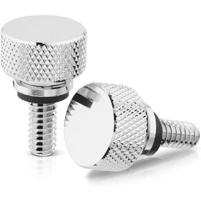 Amazicha 2 PCS Stainless Steel Fender Seat Bolt Screw Chrome 1/4"-20 Thread Compatible for Harley Davidson Touring Softail Dyna Sportster 1996-2024