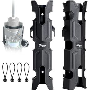 𝐌𝐄𝐂𝐇𝐀-𝐗 2PCS Rod Holder for Boat,Wall Mounted Boat Rod Holders for Fishing,Fishing Tube Rod Holder for Boats,Garage,Cooler,Trailer,Pole Holders Side Mount for Storage with Scews & 8 Ball Bungees