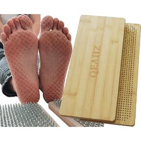 Sadhu Board - 8mm, 1000 Acupuncture Points, Handmade Nails Board, Wooden Yoga Board for Acupressure and Meditation, Relieve Nervous Stress, Fatigue