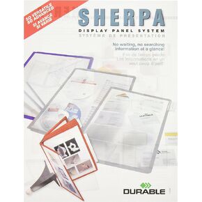 DURABLE Replacement Panels for SHERPA/VARIO Design Reference System, Assorted Colors, 5-Pack (566600)