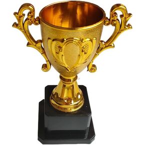 Plastic Gold Trophies Winner Award for Kids Competitions, Award Trophy Cup for Sports Tournaments, Birthday Party Games, Achievements and Championships