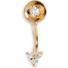 Women's 14k Single Prong Set and Trio Set Stud Jacket Earring