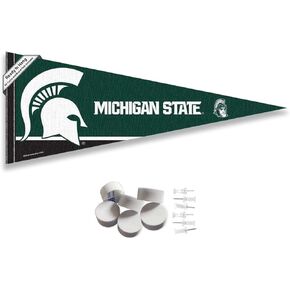 Michigan State Spartans Pennant Flag and Wall Tack Mount Pads