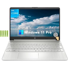 كمبيوتر محمول HP 15 مقاس 15.6 بوصة عالي الدقة يعمل باللمس للعمل [Windows 11 Pro]، Intel Core i3-1115G4، ذاكرة الوصول العشوائي 16 جيجابايت، 1 تيرابايت PCIe SSD، Intel UHD Graphics، Wi-Fi، Bluetooth5، HDMI، مع بطارية