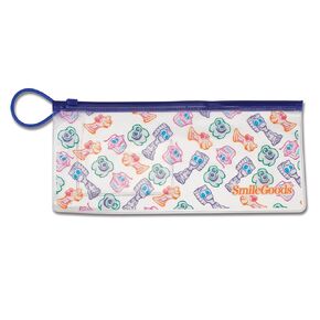 SmileGoods 4.5" x 10" Zipper Pouch with Business Card Holder, Pack of 72, Brush Paste Floss