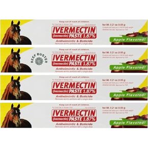 Ivermectin Paste 6.08g Tubes (4-Pack) Bundled Sticker Included