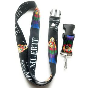 Santa Muerte Keychain Lanyard
