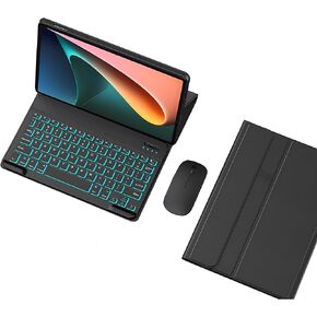 حافظة لوحة مفاتيح لجهاز Xiaomi Pad 6/6 Pro، لوحة مفاتيح لاسلكية بإضاءة خلفية قابلة للفصل مع غطاء حماية مغناطيسي، ماوس، أسود in Kuwait