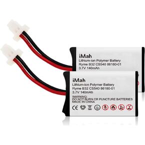iMah Replacement for Plantronics CS540 and C054 Wireless Headset Battery, Fits Plantronics 86180-01 84479-01 Battery, Pack of 2