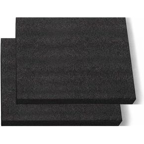 Black Customizable Polyethylene Foam Sheets, 2PACK 12 x 16 x 1INCH Thick Padding for Cases, Tool Foam for Packaging and Crafts