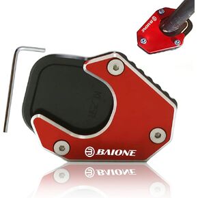 BAIONE Motorcycle Kickstand Pad Extender Foot Side Stand Extension Pad Support Plate Replacement for Honda CRF250 Rally CRF250L 2017 2018 2019 Red