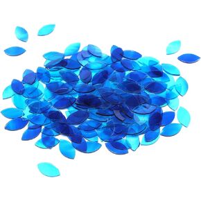 100g Petal Mosaic Tiles, High Transparency Stained Glass Mosaic Tiles, DIY Handmade Lampshade Artwork and Stained Glass Projects, Approx. 360 Pieces,Green