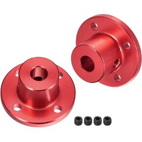 uxcell 6mm Inner Dia H15xD15 Rigid Flange Coupling Motor Guide Shaft Coupler Motor Connector for DIY Parts Sky Blue 2pcs