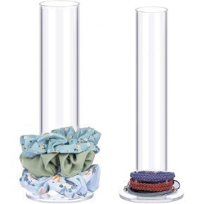 2PCS Acrylic Scrunchie Holder Organizer,Hair Ties Display stand,Organizer for Bracelets Bangle Watches