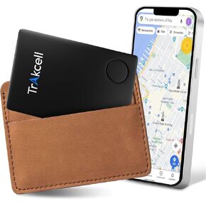 Thin Wallet Tracker Card, Wallet Finder, Smart Bluetooth Locator for Phone, Luggage Tags, Passport, IP67 Waterproof with Built-in 3 Year Battery, iOS Android Compatible,Black in Saudi Arabia